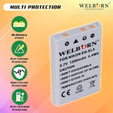 WELBORN EN-EL5 Rechargeable Battery Pack Compatible with Nikon Coolpix P530,3700,4200,5200,5900,7900, P100,3,P4,P500,P5000,P510,P5100,P520,P6000,P80,P90,S10