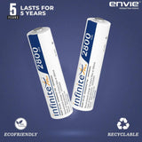 ENVIE (AA2800 2PL) Pack of 2, AA Ni-Mh 2800mAh Capacity Rechargeable Battery