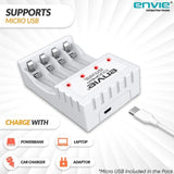 ENVIE (ECR-20 MC) Cooper Rechargeable Battery Charger for AA & AAA Ni-mh Batteries with LED Indicator