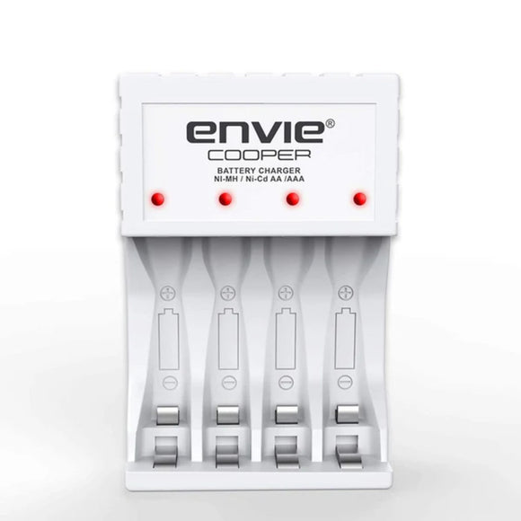 ENVIE (ECR-20 MC) Cooper Rechargeable Battery Charger for AA & AAA Ni-mh Batteries with LED Indicator