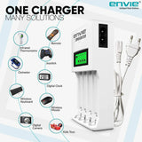 ENVIE (ECR 11) Speedster Fast Charger for AA & AAA Rechargeable Batteries (with LCD Display)