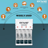 ENVIE (ECR 20 MC+4xAA1000) Standard Rechargeable Battery Charger for AA & AAA Ni-mh/Ni-Cd, LED Indicator, 600MA Output Current, with 4xAA1000 Rechargeable Batteries