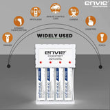 ENVIE (ECR 20 MC+4xAA2100) Standard Rechargeable Battery Charger for AA & AAA Ni-mh/Ni-Cd with 4xAA2100 Rechargeable Batteries