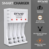 ENVIE (ECR 20 MC+4xAA2100) Standard Rechargeable Battery Charger for AA & AAA Ni-mh/Ni-Cd with 4xAA2100 Rechargeable Batteries