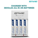ENVIE (ECR20+AA2800 4PL) Charger for AA & AAA Rechargeable Batteries