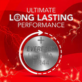 Eveready Ultima Alkaline Coin Battery 1.5V | LR44 | Lightweight & Heavy on Power | with Child Proof Packaging | Best Suited for Wearables, Calculators, Microphone, Toys & Medical Devices | Pack of 10