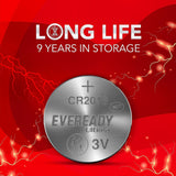 Eveready Ultima Coin Battery 3V | CR2016 | Made with High-Purity Lithium | with Child Proof Packaging | Best Suited for Car Key fobs, Weighing Scales, Toys & Medical Devices | Pack of 5