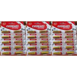 Eveready Zinc Carbon Batteries AAA 1002 Pack of 30