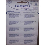 Eveready Zinc Carbon Batteries AAA 1002 Pack of 30