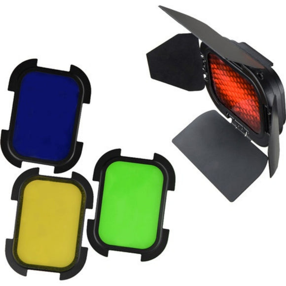 Godox BD-07 Barndoor With Filter Kit For AD200 AD200Pro