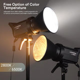 Godox Litemons LA150Bi LED Video Light, 2800K-6500K, Bowens Mount, CRI 96+ TLCI 97+, 11 FX Effect,0-100% Dimming, APP Control, for Film Shooting, Wedding, Live Broadcast, Portrait