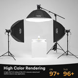 Godox Litemons LA150Bi LED Video Light, 2800K-6500K, Bowens Mount, CRI 96+ TLCI 97+, 11 FX Effect,0-100% Dimming, APP Control, for Film Shooting, Wedding, Live Broadcast, Portrait