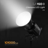 Godox Litemons LA150D LED Video Light, 5600K, Bowens Mount, CRI 96+ TLCI 97+, 8 FX Effect, 0-100% Dimming, APP Control, for Film Shooting, Wedding, Live Broadcast, Portrait