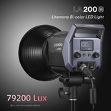 Godox Litemons LA200Bi LED Video Light, 2800K-6500K, Bowens Mount, CRI 96+ TLCI 97+, 11 FX Effect,0-100% Dimming, APP Control, for Film Shooting, Wedding, Live Broadcast, Portrait