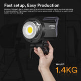 Godox Litemons LA200Bi LED Video Light, 2800K-6500K, Bowens Mount, CRI 96+ TLCI 97+, 11 FX Effect,0-100% Dimming, APP Control, for Film Shooting, Wedding, Live Broadcast, Portrait