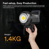 Godox Litemons LA200D LED Video Light, 5600K, Bowens Mount, CRI 96+ TLCI 97+, 8 FX Effect, 0-100% Dimming, APP Control, for Film Shooting, Wedding, Live Broadcast, Portrait