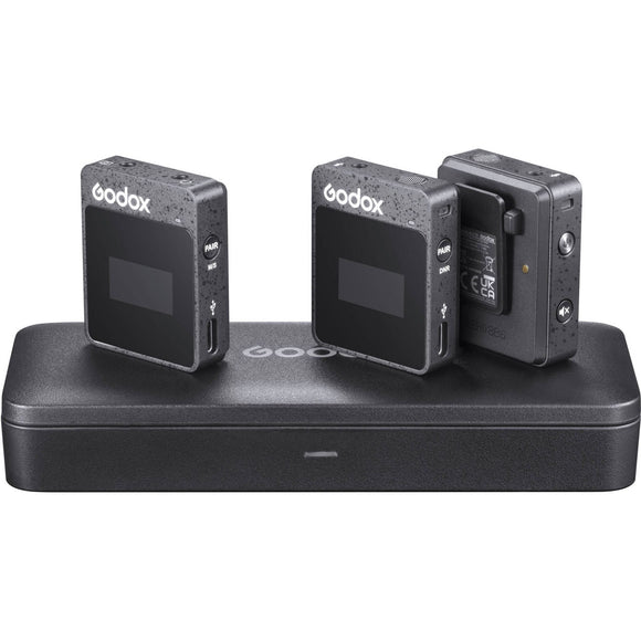 Godox MoveLink II M2 Compact 2-Person Wireless Microphone System for Cameras & Smartphones Black