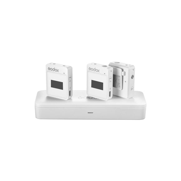 Godox MoveLink II M2 Compact 2-Person Wireless Microphone System for Cameras & Smartphones White