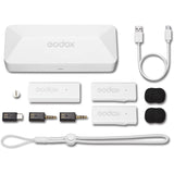 Godox MoveLink Mini UC 2-Person Wireless Microphone System for Cameras & Mobile Devices - Cloud White
