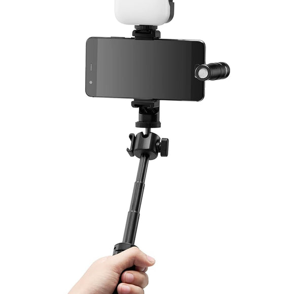 Godox VK3 UC Vlogging Kit for Android Smartphone Users, Youtubers, Vloggers, Kit Contains:- (RGB Light, Diffuser, Mic, Windshield, Phone Clamp and Mini Tripod)