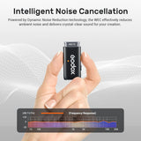 Godox WEC Kit2 Wireless Lavalier Microphone, 8H Battery Life, Dual Channel 2.4G Wireless Mic, 200m(656ft.) Range, Noise Cancelling with Charging Case for Cameras, Smartphone, PC, TikTok, YouTube