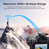 Godox WEC Kit2 Wireless Lavalier Microphone, 8H Battery Life, Dual Channel 2.4G Wireless Mic, 200m(656ft.) Range, Noise Cancelling with Charging Case for Cameras, Smartphone, PC, TikTok, YouTube