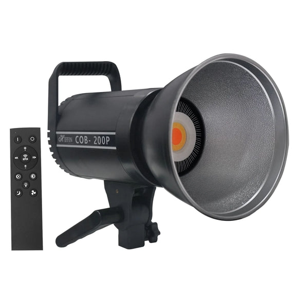 HIFFIN COB-200P Professional 200W LED Video Light for Studio Film Recording, 2800K-5600K Dimmable with Remote Control, Widely Used for Photography and Videography