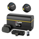 DIGITEK® (DWM 115) 2-in-1 Wireless Microphone, 2.4GHz, Magnetic Clip, Noise Reduction Lavalier Mic, 40m Range, 6Hr Battery, 360° Sound Capture for iOS & Android, Ideal Video Recording, Vlogging, Youtube