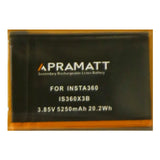 APRAMATT Insta 360 X3 5250 mAh (Action Camera) Battery