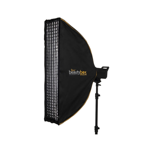Jenie Strip Box with Grid / 22x90CM / Bowens / Silver