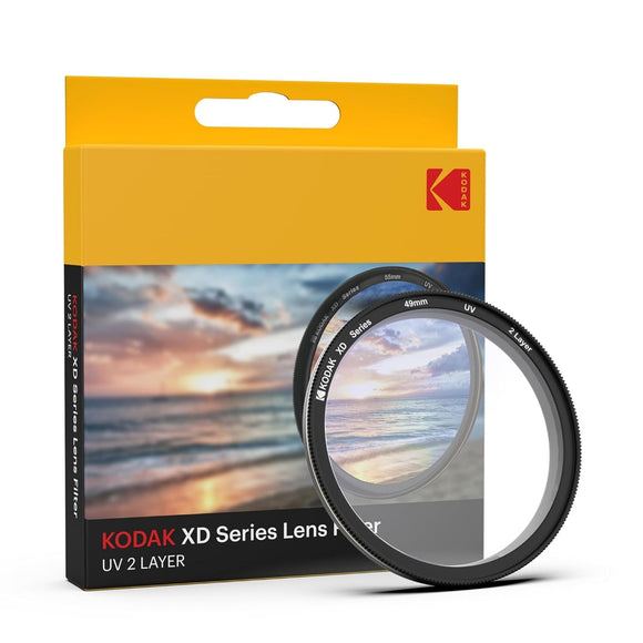 KODAK 49mm UV XD Camera Lens Filter|2 Layer Anti-Reflective Coating for DSLR Camera Lens Protection from UV Rays, Dust & Scratches|Aluminum Lens Ring|Black