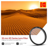 KODAK 55mm UV XD Camera Lens Filter|2 Layer Anti-Reflective Coating for DSLR Camera Lens Protection from UV Rays, Dust & Scratches|Aluminum Lens Ring|Black