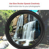 KODAK 67mm Camera Lens VND Filter Pro Series|11 Stops for ND2-ND2000|16 Layer Coating for DSLR Camera Lens Protection from UV Rays, Dust & Scratches|Variable Neutral Density|Black