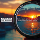 KODAK 72mm Camera Lens CPL Filter Pro Series|16 Layer Coating for DSLR Camera Lens Protection from UV Rays, Dust & Scratches| Waterproof & Oil Resistant| Circular Polarizing Lens|Black