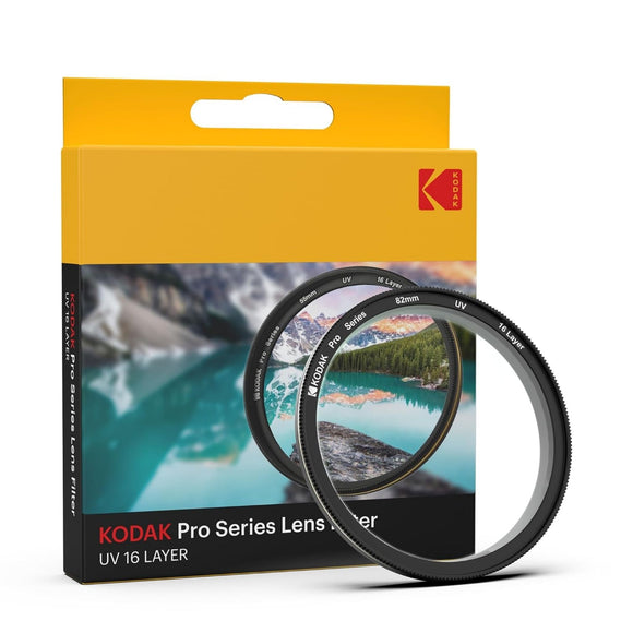 KODAK 82mm Pro Series Camera Lens UV Filter|16 Layer Multi Coating for DSLR Camera Lens|Protection from UV Rays, Dust & Scratches|Aluminum Lens Ring|Waterproof|Black