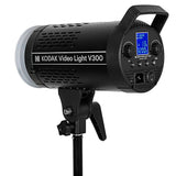 KODAK V300 Video Light with Reflector | Adjustable Color Temperature 3200K-5600K | CRI 96 with Lumen of 58000 | High Brightness | Flexible & Light Weight | Ideal for Photography & Videography