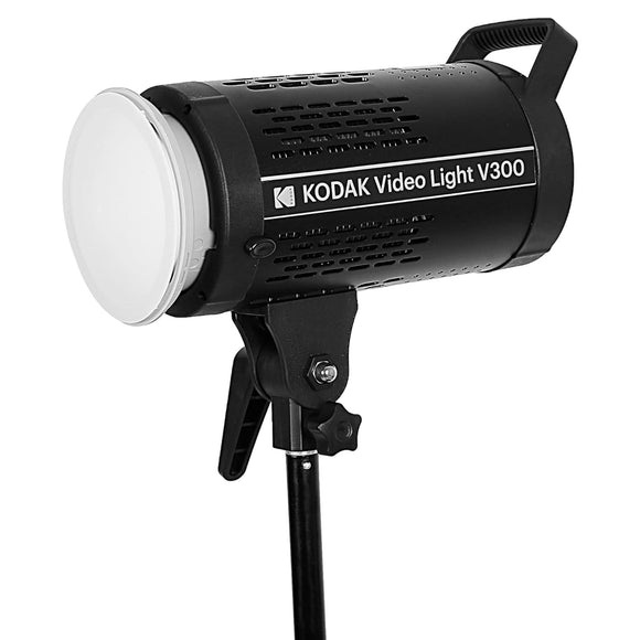 KODAK V300 Video Light with Reflector | Adjustable Color Temperature 3200K-5600K | CRI 96 with Lumen of 58000 | High Brightness | Flexible & Light Weight | Ideal for Photography & Videography