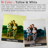 KODAK V576 Video Light Without Battery & Charger with Adjustable Color Temp. 3200K-5600K|576 SMD Led|Ideal for Photography, Shooting|180 Degree Angle Adjustable|Battery Power Indicator|Slim Design