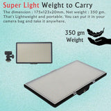 KODAK V576 Video Light Without Battery & Charger with Adjustable Color Temp. 3200K-5600K|576 SMD Led|Ideal for Photography, Shooting|180 Degree Angle Adjustable|Battery Power Indicator|Slim Design