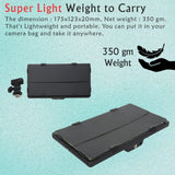 KODAK V578 Video Light Slim Design with Adjustable Color Temp 3200K-5600K|576 SMD Led Beads|Barn Door for Light Focus||Battery Power Indicator|Angle Adjustment Knob|Ideal for Photography & Videography