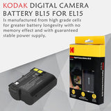 Kodak EL15 BL15 7.4V 1800mAh 13.4Wh Digital Camera Battery