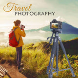 Kodak T210 Tripod for DSLR, Camera|Three Way Pan Movement Tripod|Maximum Load Capacity up to 3.5kg| Portable and Lightweight|Mobile Phone Holder Mount & Carry Bag for All Smart Phones, Cameras|Black