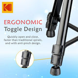 Kodak T300 Tripod for DSLR, Camera with Operating Height 5.90 Feet| Maximum Load Capacity up to 5kg |Portable and Lightweight| Aluminum Tripod with 360 Degree Ball Head | Carry Bag Included (Black)