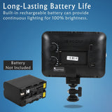 Kodak V351 LED Video Light Compatible with Adjustable Color Temp. 3200K-5600K |  348 SMD Led for Bright Light | Barn Door for Light Focus | Ideal for Photography & Shooting | Built-in Battery Power Indicator