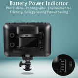 Kodak V351 LED Video Light Compatible with Adjustable Color Temp. 3200K-5600K |  348 SMD Led for Bright Light | Barn Door for Light Focus | Ideal for Photography & Shooting | Built-in Battery Power Indicator