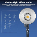 GODOX ML60 LED Light, Portable Handheld LED Light,8 FX Effects, CRI 96+/TLCI 97+,Ultra Quiet Fan