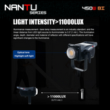 Tyfy NANTU 450W BI 20FX Luxe Series High Power COB Light, 11000 Lux Brightness With Remote Mobile APP