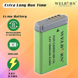 WELBORN NB13L Rechargeable Battery Pack Compatible with Canon Power Shot G5X G5X Mark II G6 G7 G7X G7X Mark II G7X Mark III G9 G9X G9X Mark II | Power Shot N100 SX620 HS SX720HS SX730 HS SX740 HS