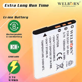 WELBORN NP-BN1 (1200 mAh) Rechargable Battery Pack for Sony DSC-WX80 DSC-WX70 DSC-WX60 DSC-WX50 DSC-WX30 DSC-WX220 DSC-WX200 DSC-WX170 DSC-WX150 DSC-W830 DSC-W810 DSC-W800 DSC-W730 DSC-W710