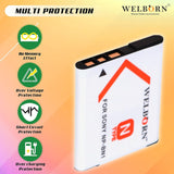 WELBORN NP-BN1 (1200 mAh) Rechargable Battery Pack for Sony DSC-WX80 DSC-WX70 DSC-WX60 DSC-WX50 DSC-WX30 DSC-WX220 DSC-WX200 DSC-WX170 DSC-WX150 DSC-W830 DSC-W810 DSC-W800 DSC-W730 DSC-W710